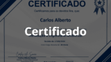 Certificado Online Frente e Verso com 160 Horas