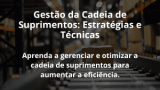 Gestão da Cadeia de Suprimentos: Estratégias e Técnicas